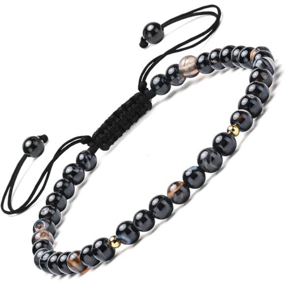 Trendy Gold Anklet│4MM│9-12 in│ Natural Stone Anklet Hand